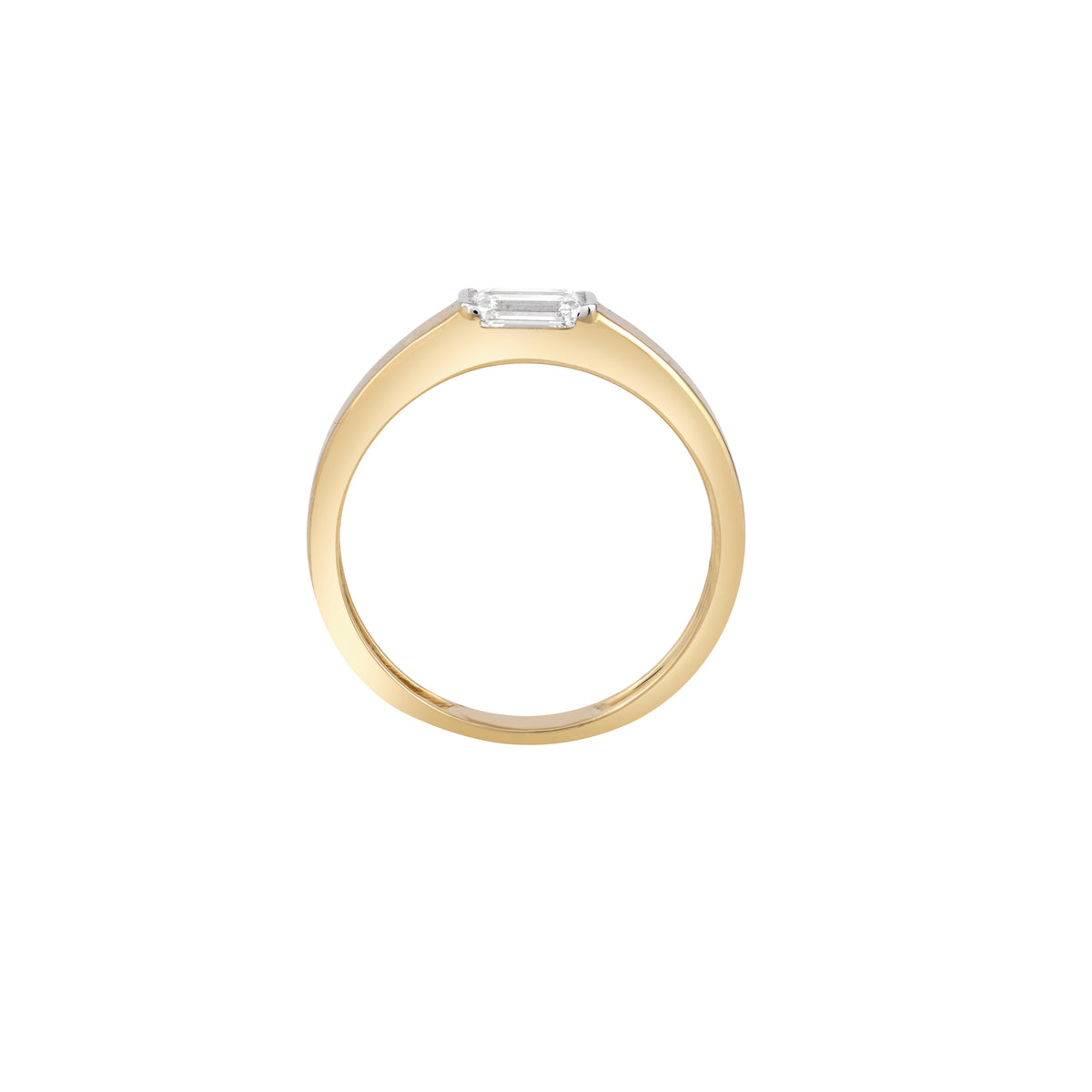 Emerald cut tension band - view 3
