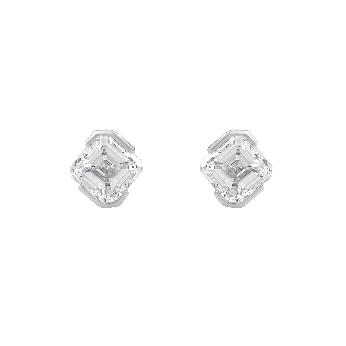 IMPERIA ASSCHER STUDS - view 2