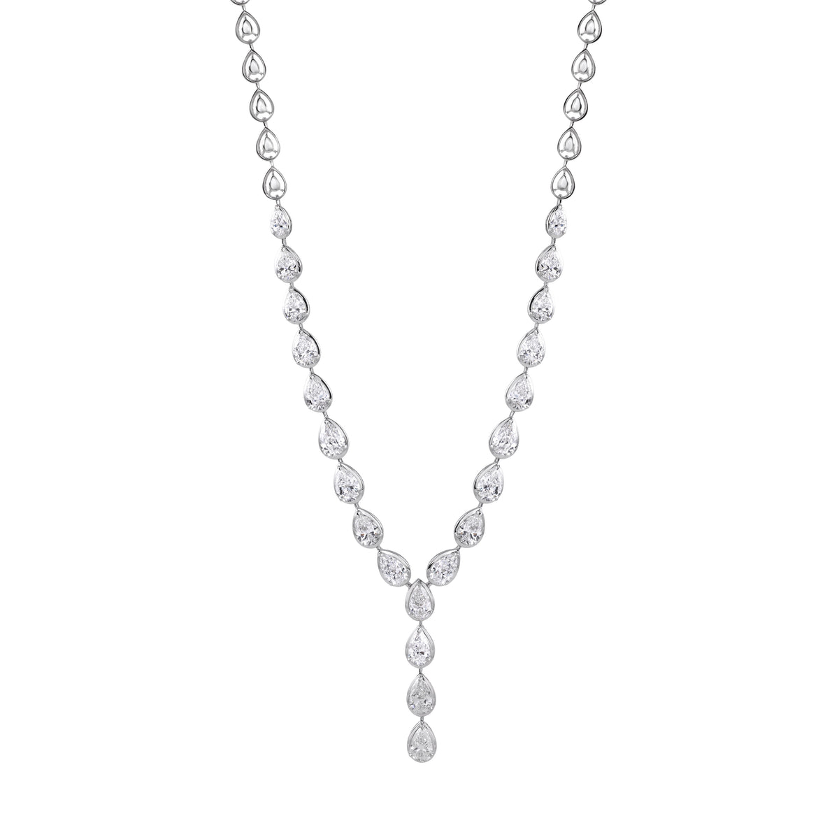 pear-cut drop necklace - view 3