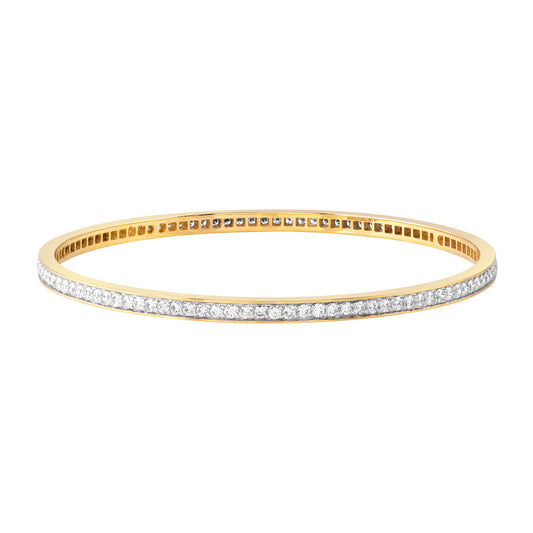 Single-row Diamond Bangle