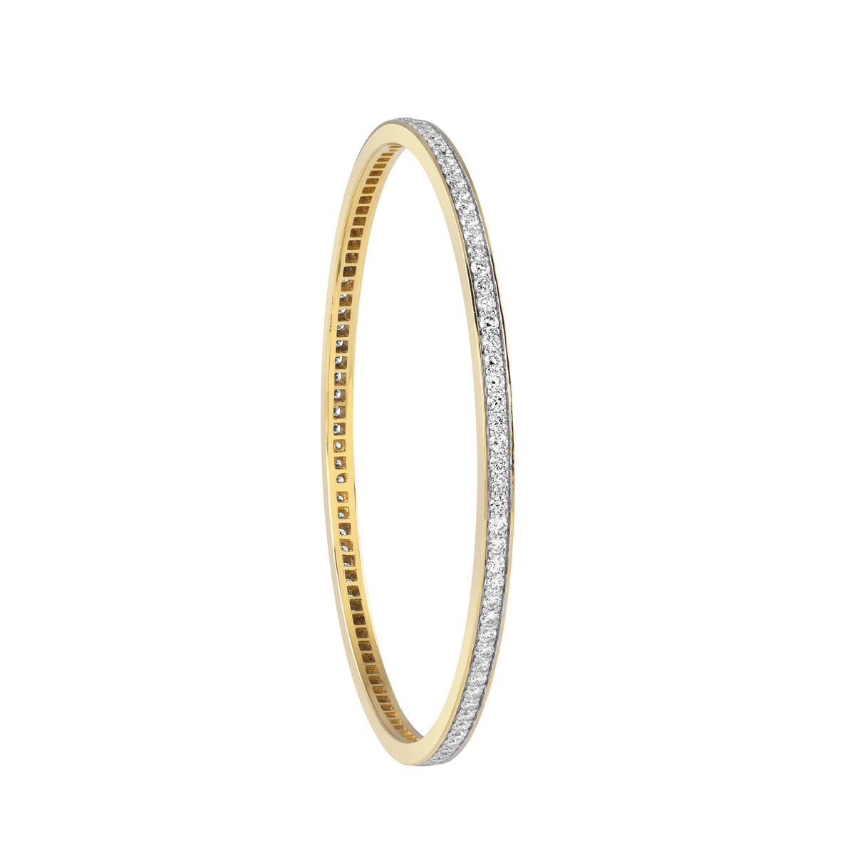 Single-row Diamond Bangle