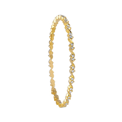 Twisted / Rope-inspired Pattern / Close Setting Bangle
