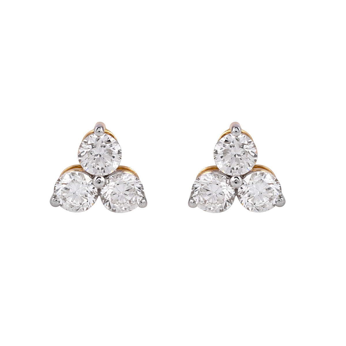 Trinity Diamond Stud Earring