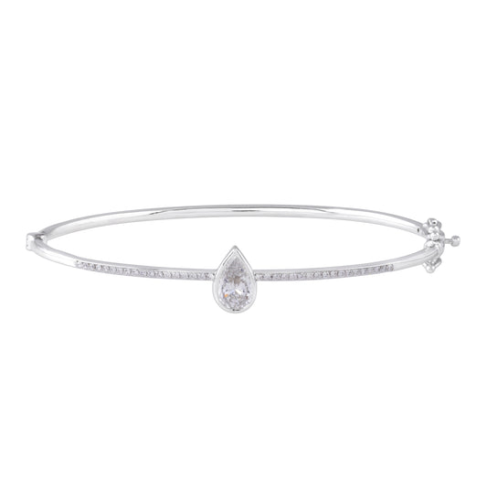 Pear shaped diamond bracelet - view 1
