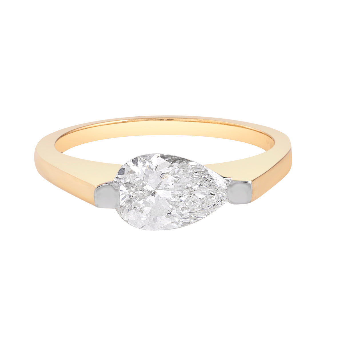 celeste pear ring - view 1