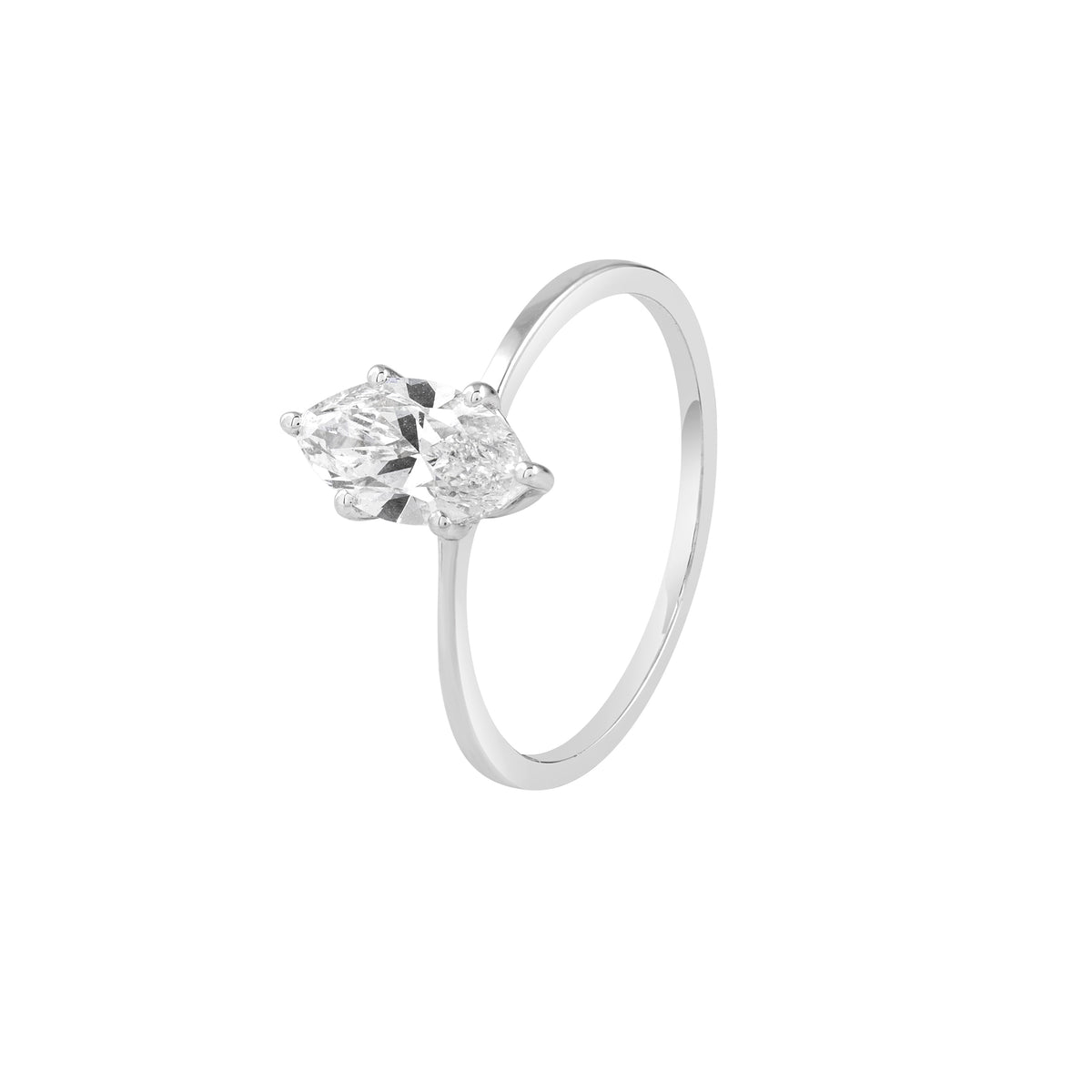 marquise solitaire ring - view 2