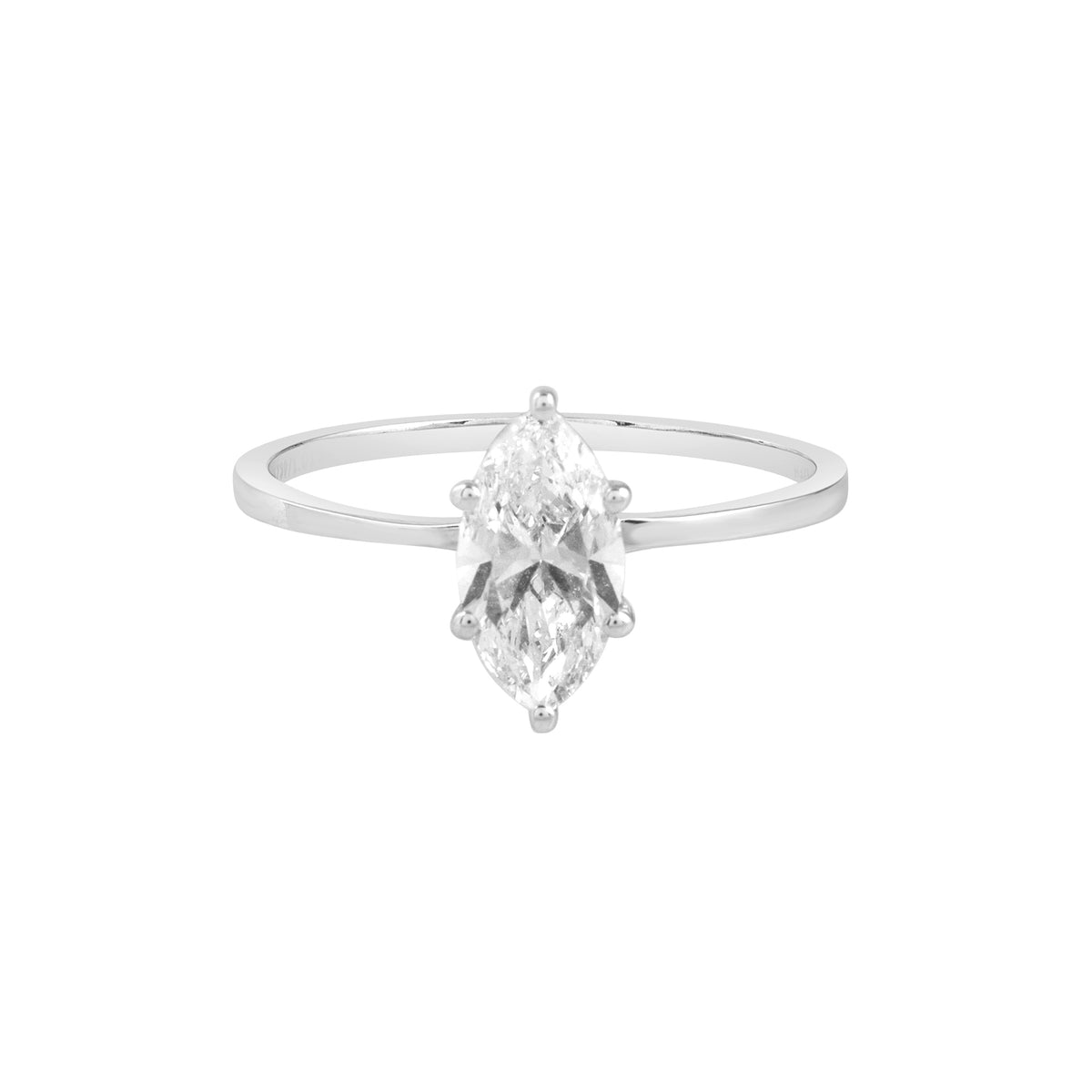 marquise solitaire ring - view 3