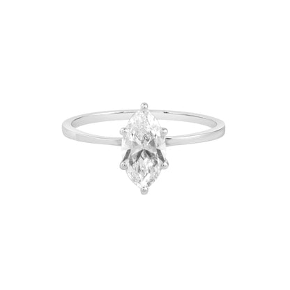 marquise solitaire ring - view 3