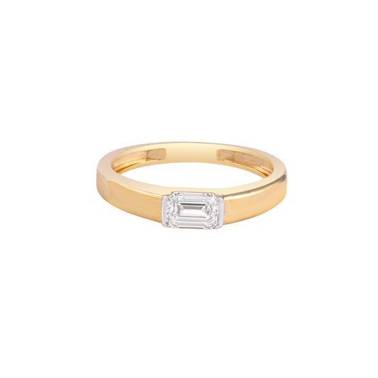 Emerald cut tension band - view 1