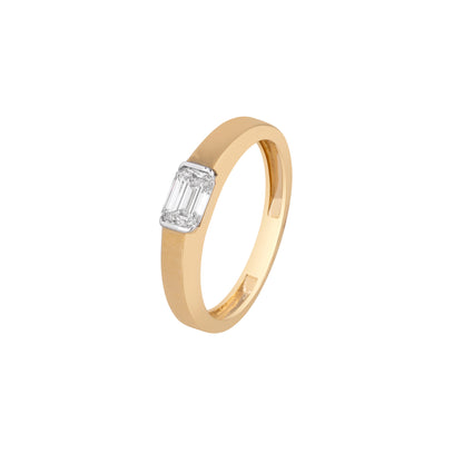 Emerald cut tension band - view 2