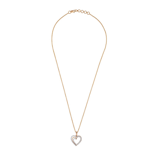 Double open heart diamond - view 1