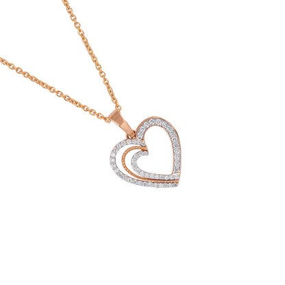 Double open heart diamond - view 3