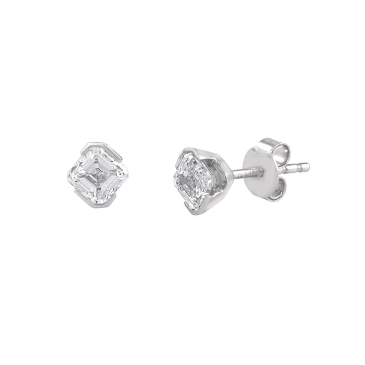 IMPERIA ASSCHER STUDS - view 1
