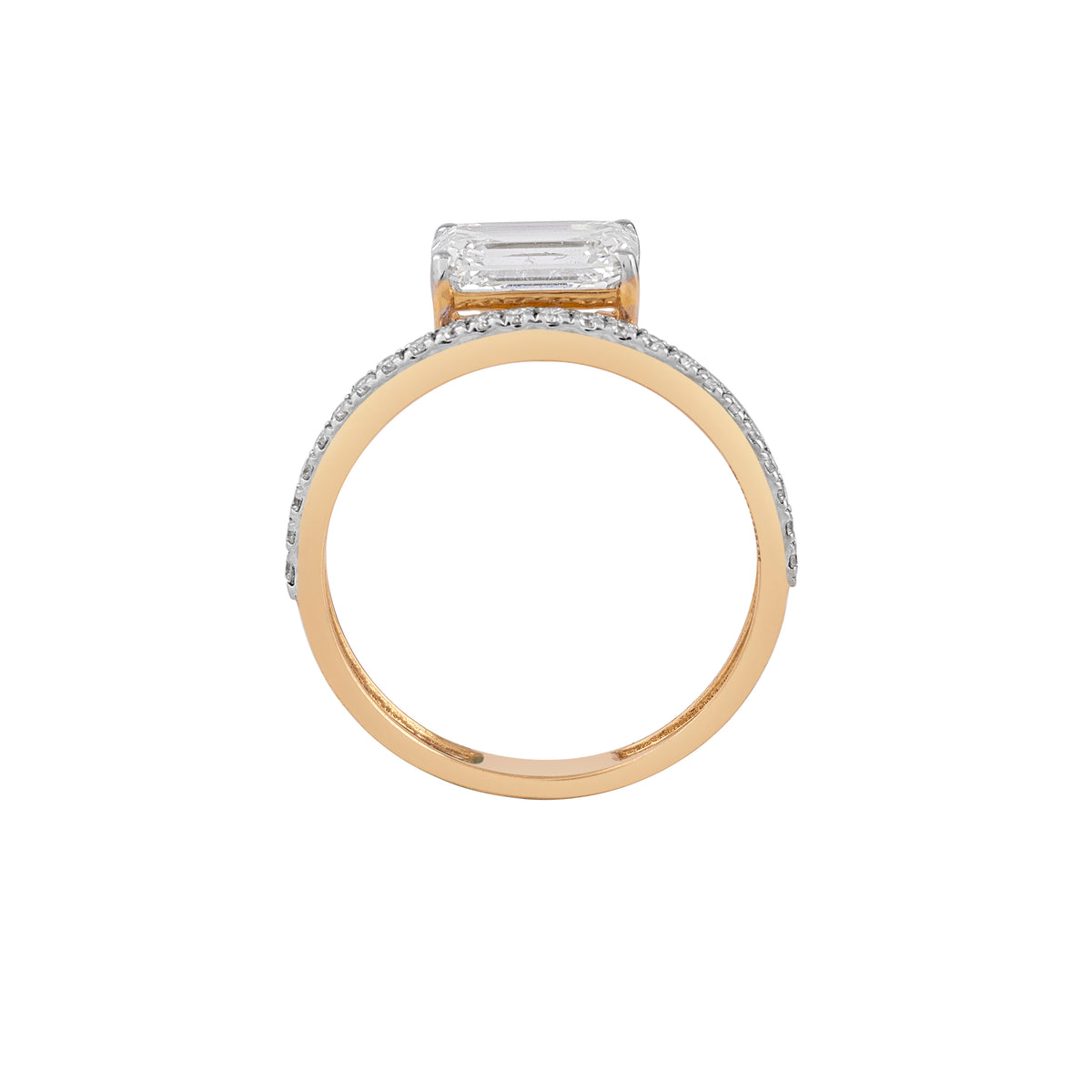 Emerald cut ring - view 3
