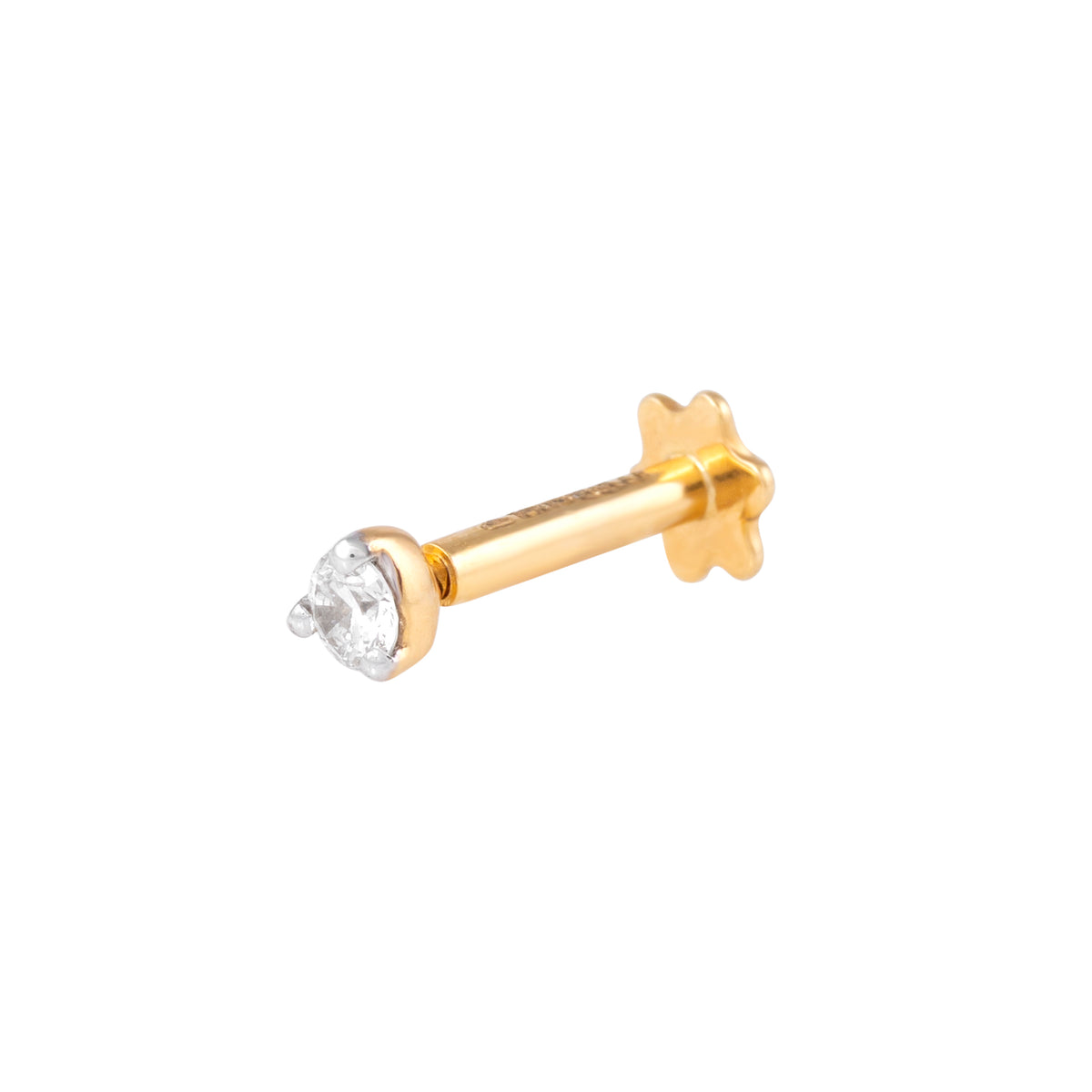Solitaire diamond nose pin - view 2