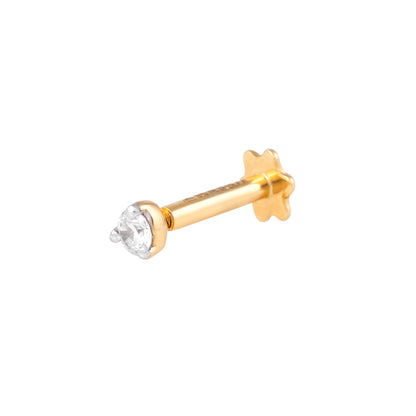 Solitaire diamond nose pin - view 2