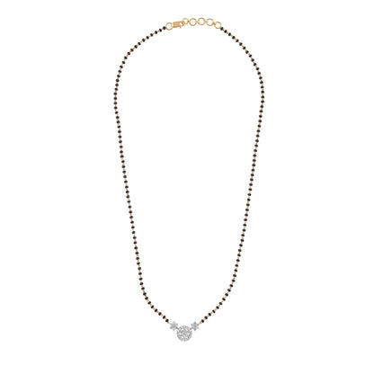 Floral Halo Mangalsutra Pendant - view 1