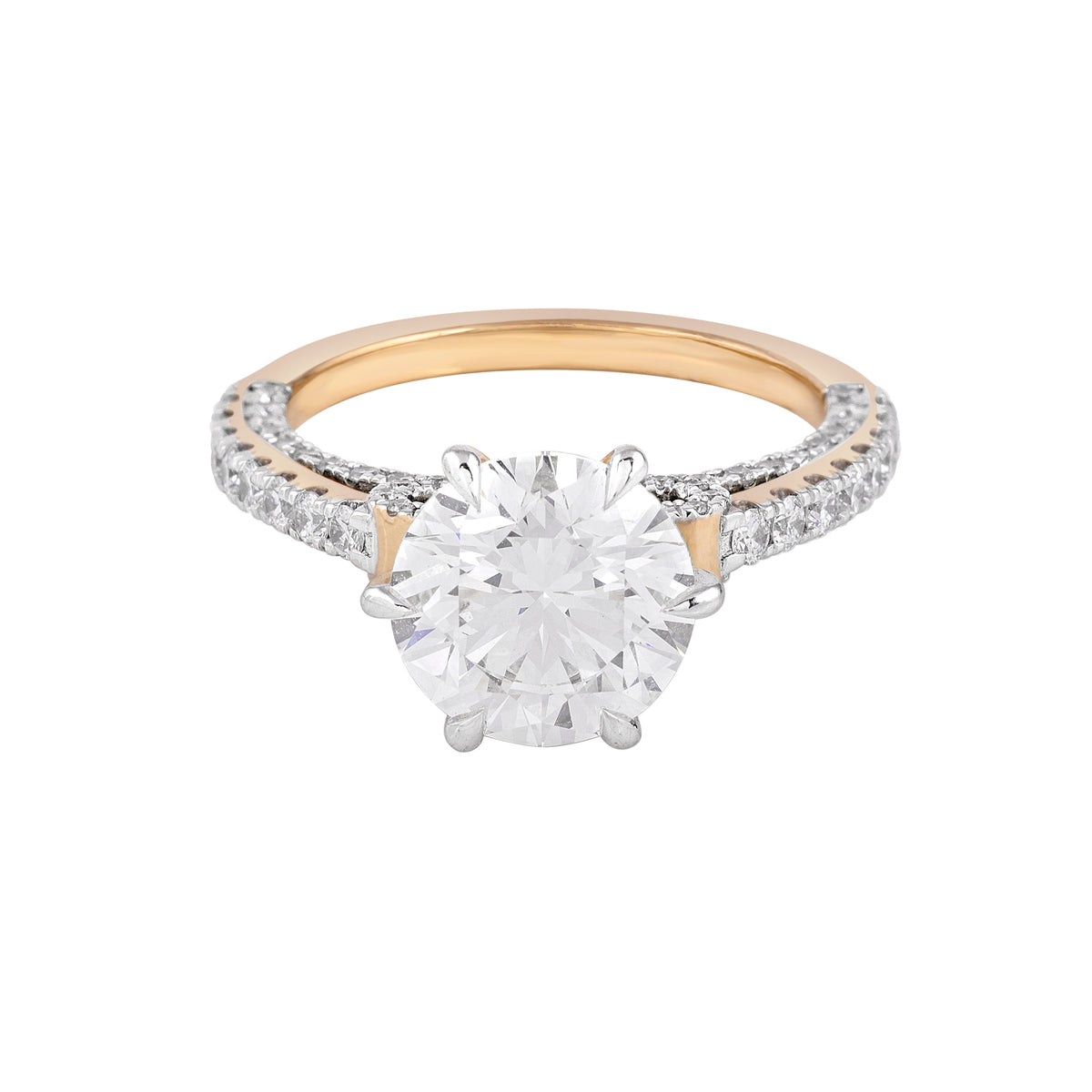 solitaire round ring - view 1
