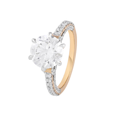 solitaire round ring - view 2