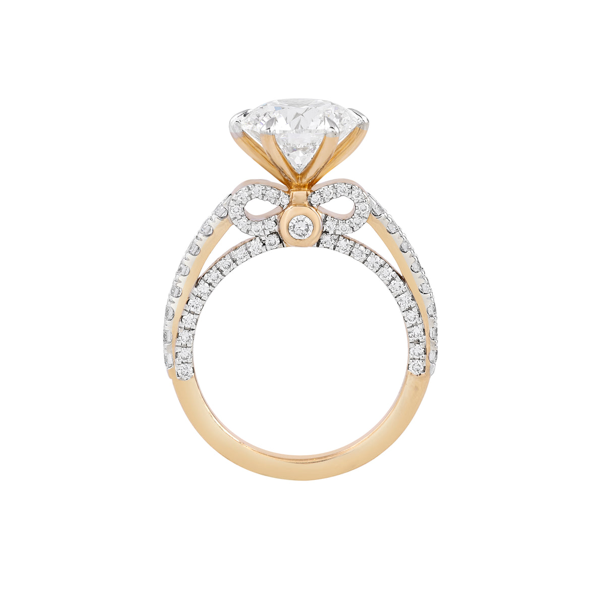 solitaire round ring - view 3