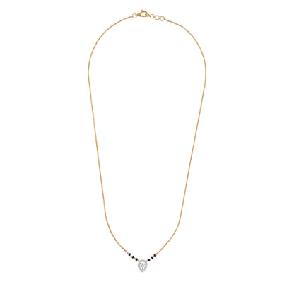 Teardrop diamond Mangalsutra - view 1