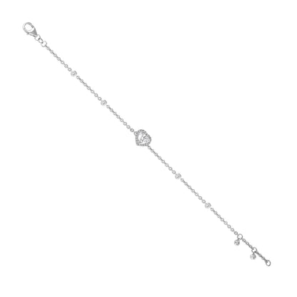 Halo Heart Diamond Bracelet - view 3