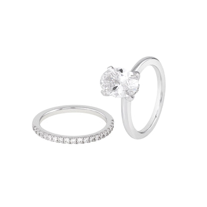 eterna oval ring set - view 2