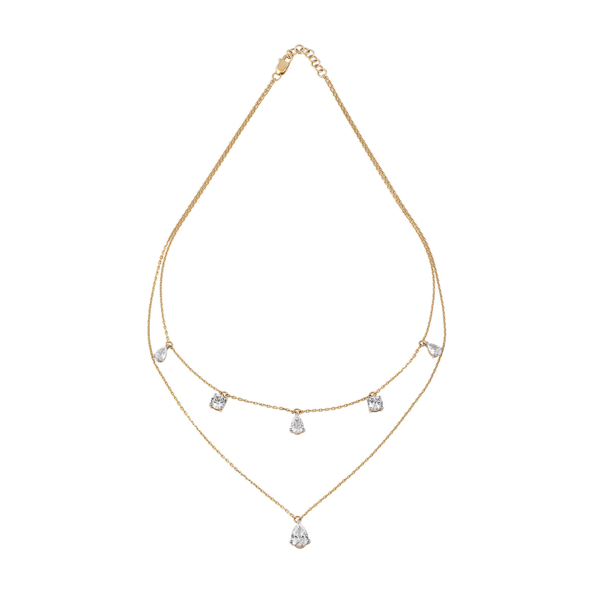 solitaire tennis necklace - view 1