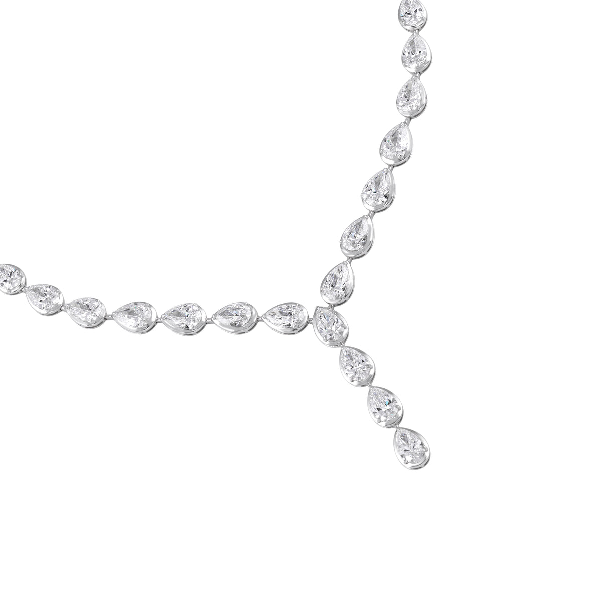 pear-cut drop necklace - view 2