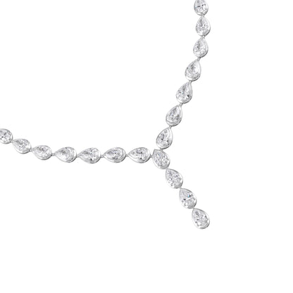 pear-cut drop necklace - view 2