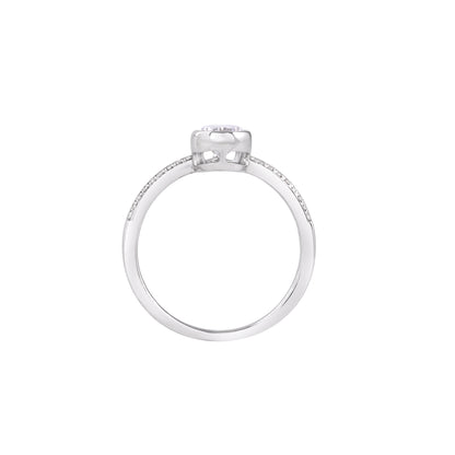Pear-cut bezel solitaire ring - view 3