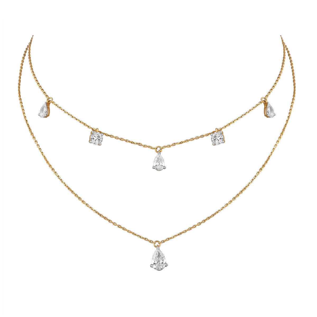 solitaire tennis necklace - view 3