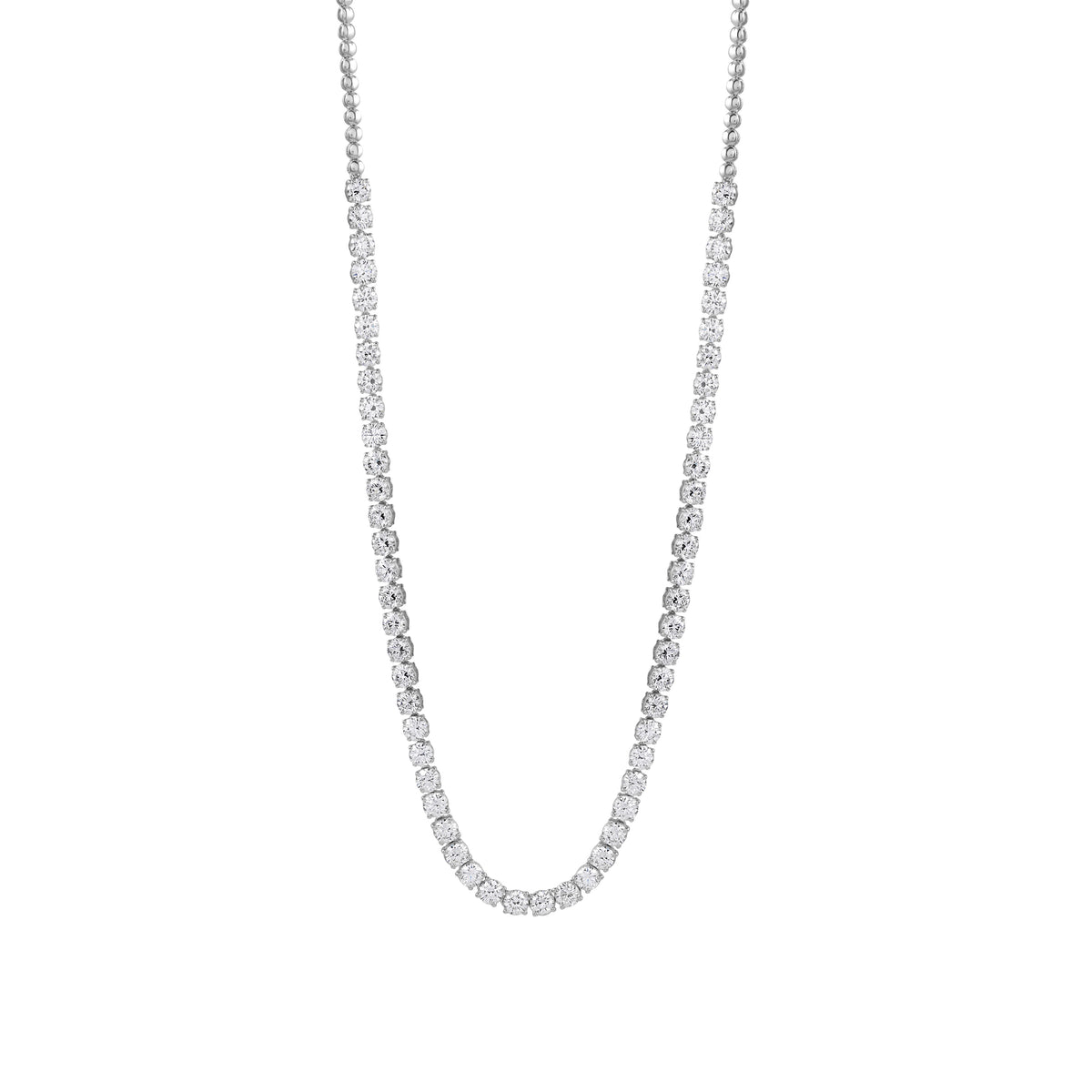 classic round solitaire necklace - view 3