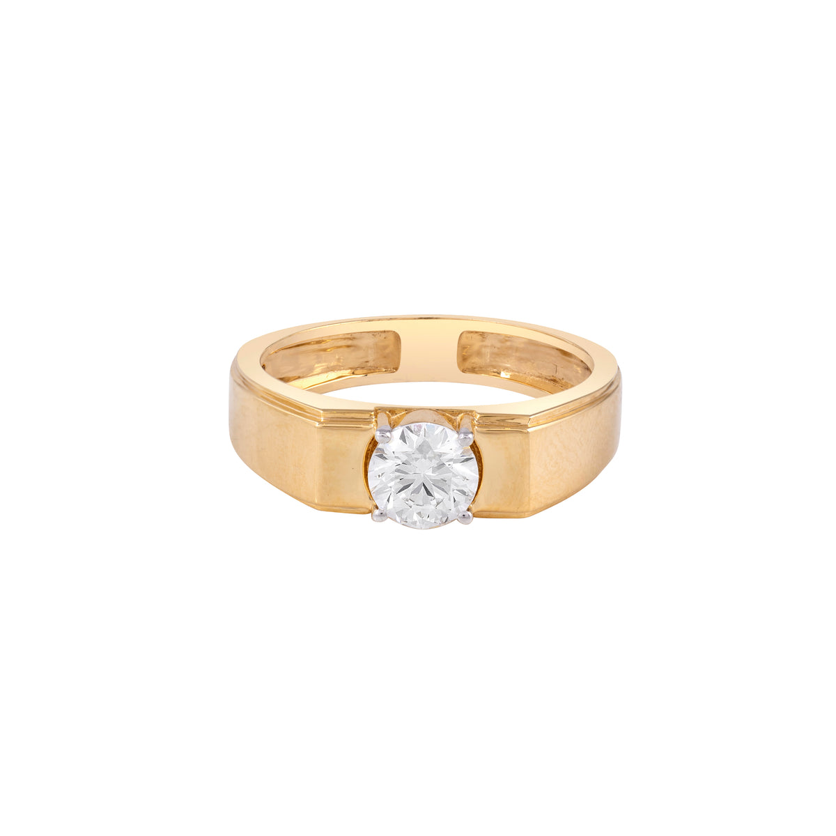 Men's solitaire diamond ring - view 1