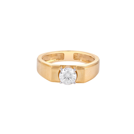 Men's solitaire diamond ring - view 1