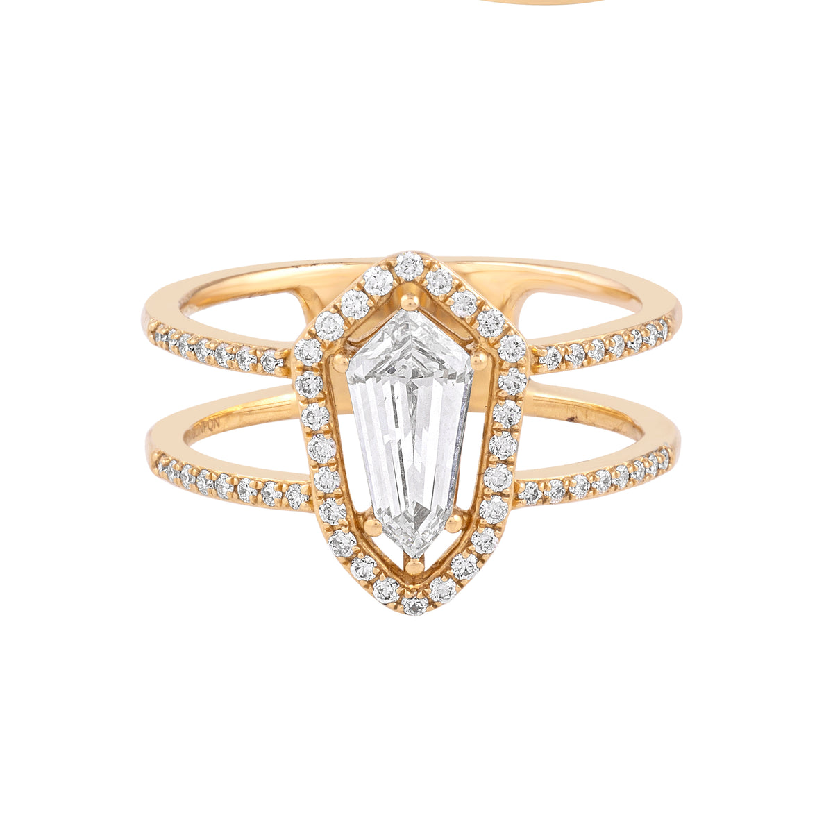 sheild cut ring - view 1