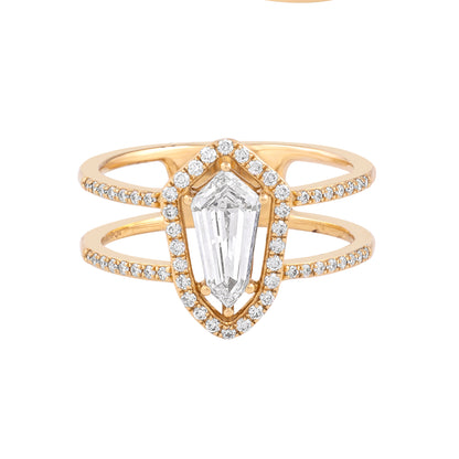 sheild cut ring - view 1