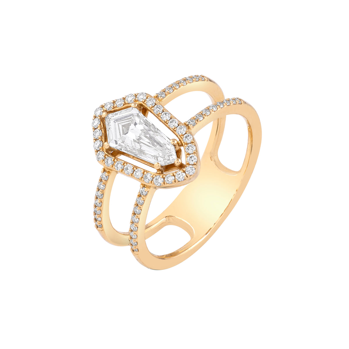 sheild cut ring - view 2