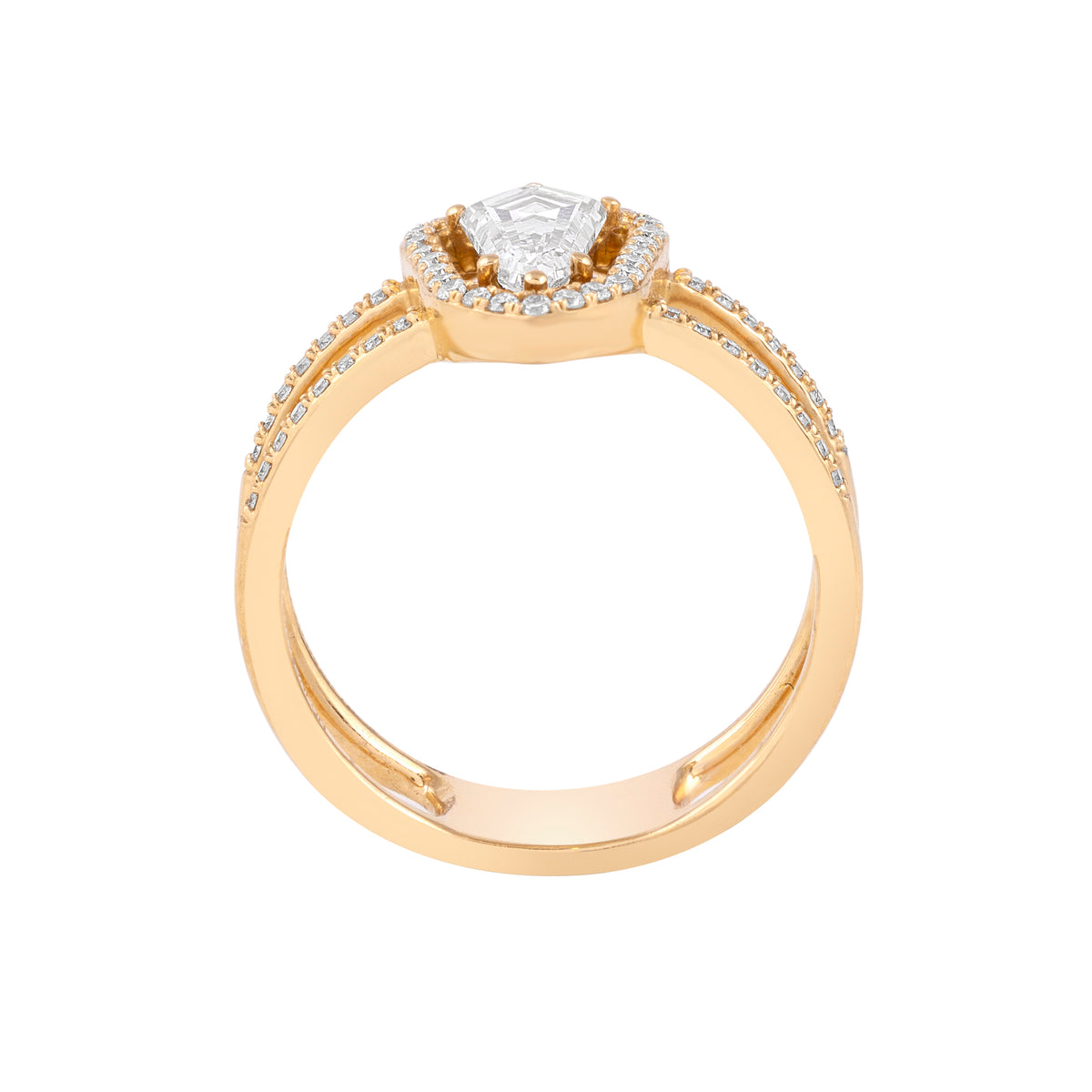 sheild cut ring - view 3