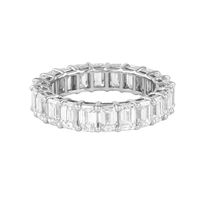 EMERALD CUT FULL ETERNITY BAND - view 1