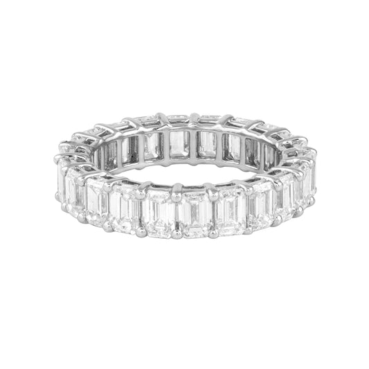 EMERALD CUT FULL ETERNITY BAND - view 1