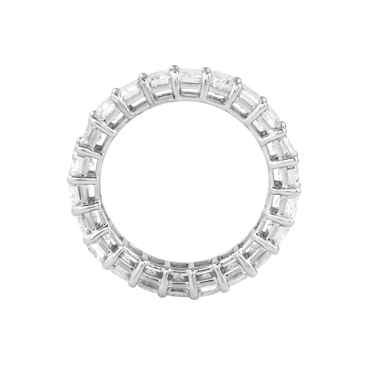 EMERALD CUT FULL ETERNITY BAND - view 2