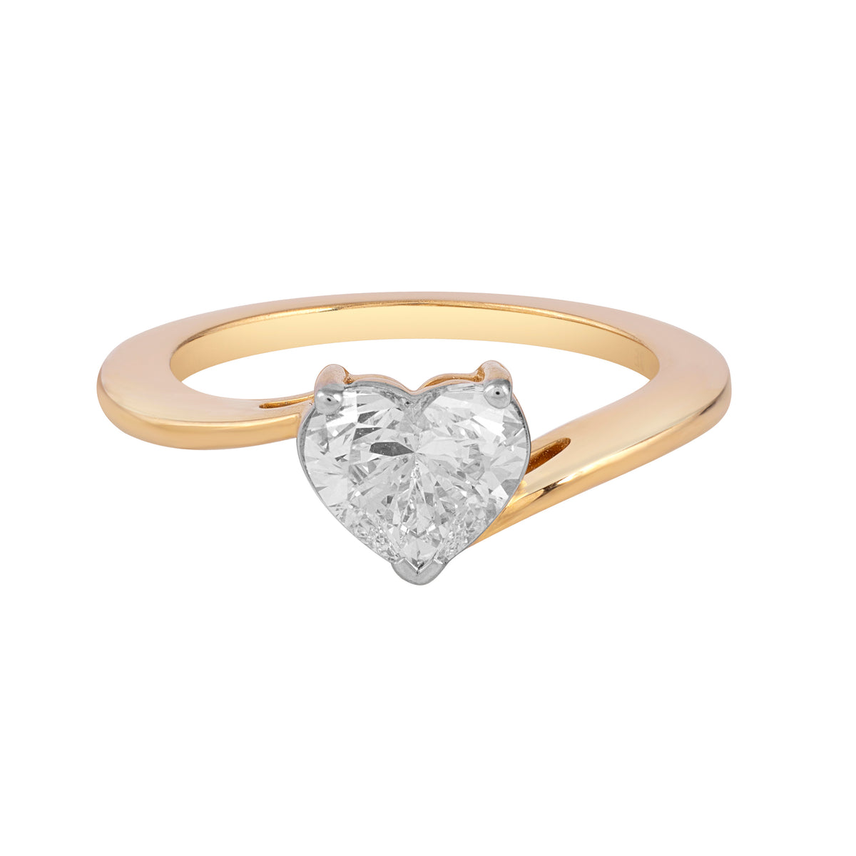 heart solitaire ring - view 1