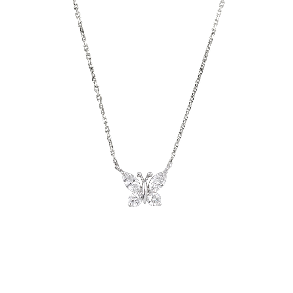 Butterfly Diamond Chain Locket - view 2