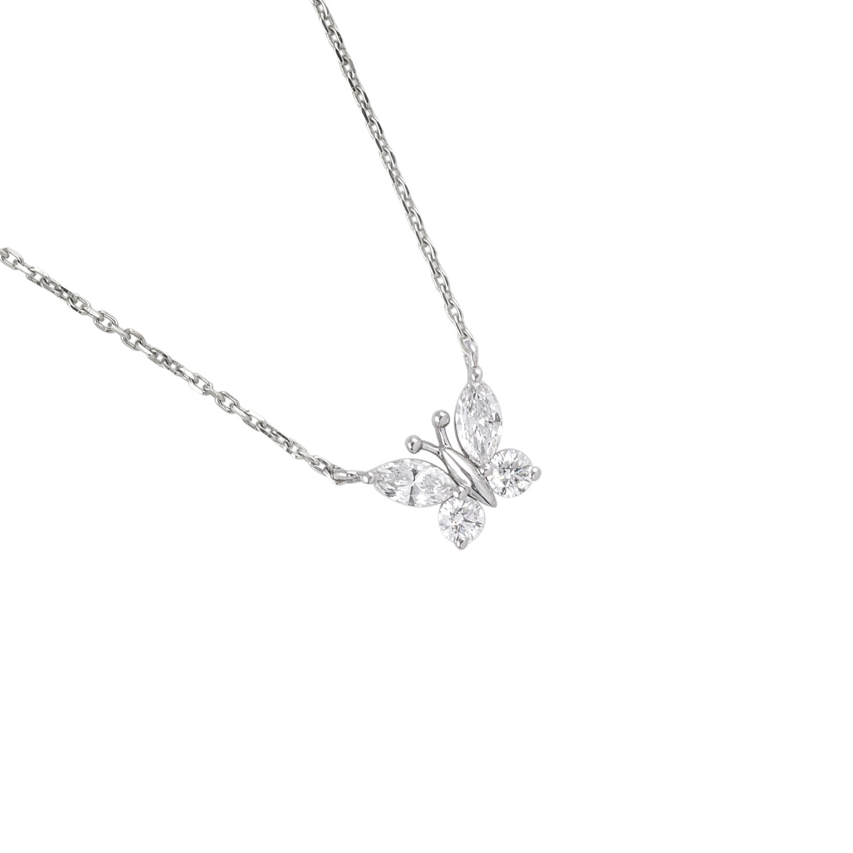 Butterfly Diamond Chain Locket - view 3