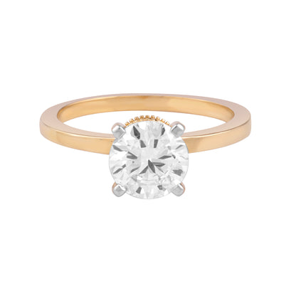 classic crown solitaire ring - view 1