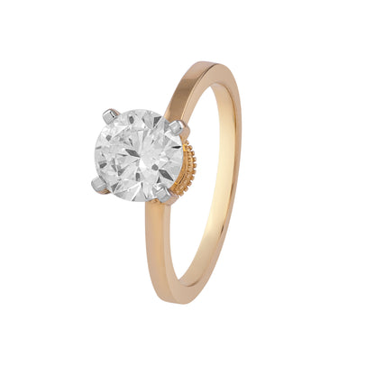 classic crown solitaire ring - view 2