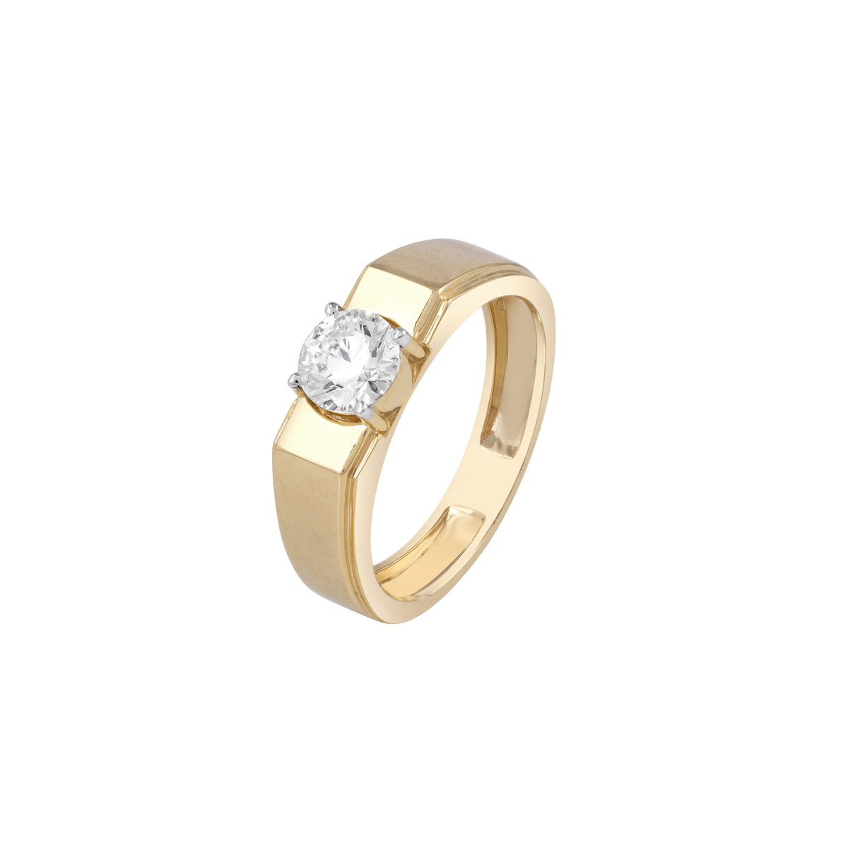 Men's solitaire diamond ring - view 2