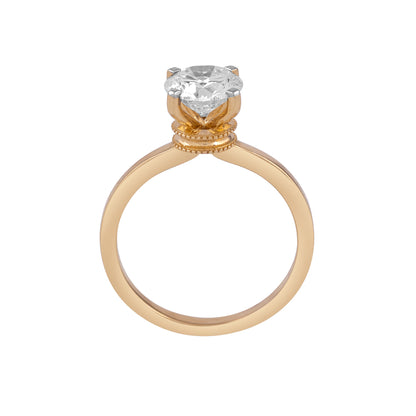 classic crown solitaire ring - view 3