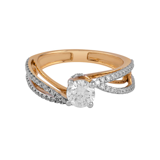 infinity twist solitaire ring - view 1